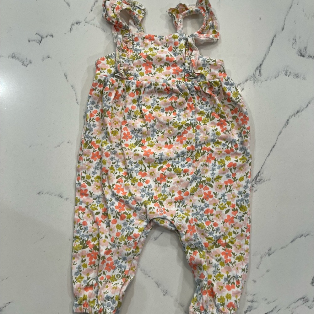 Carter's Multicolor Floral Overalls